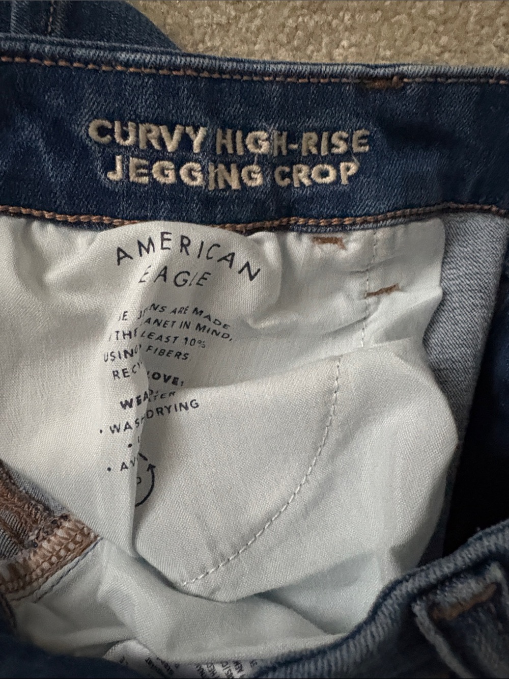 American Eagle Curvy High Rise Jegging Crop - Picture 3 of 5